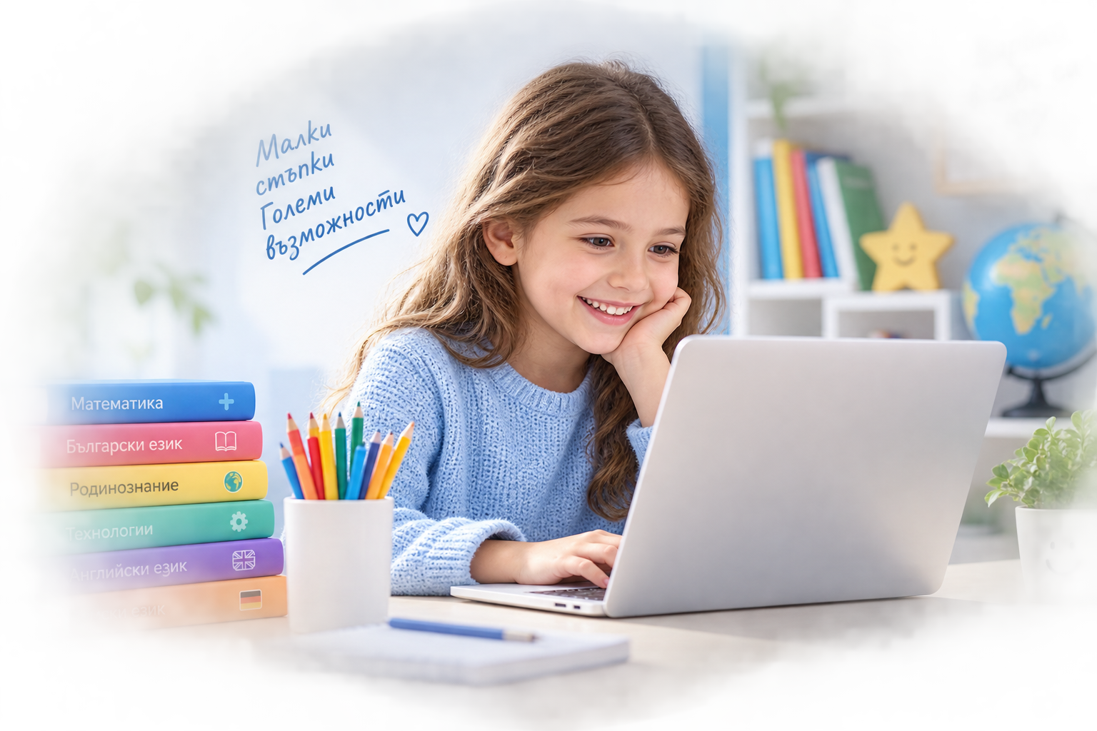 Дете, което учи с EduApp
